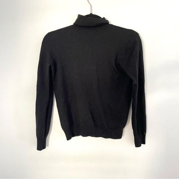 Express sweater womens black merino wool turtleneck sweater medium - Picture 2 of 9